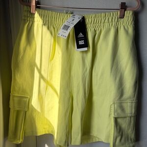 Adidas Men's Bright Yellow Athletic Shorts